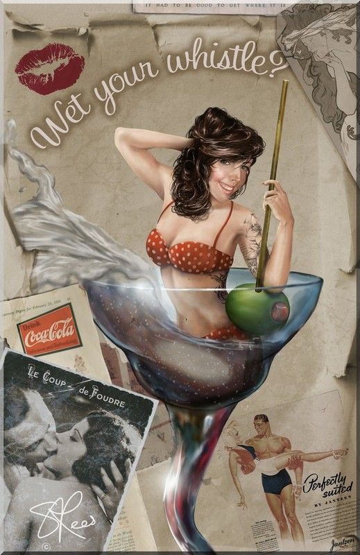 Lot de 5 verres Pin Up - Label Emmaüs
